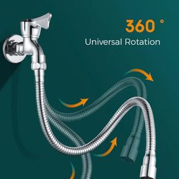 Bathroom Sink Faucets universal Stainless Steel Faucet Extender Kitchen Lengthened 360 Degree Rotating Antisplash Sprinkler Spray 230726