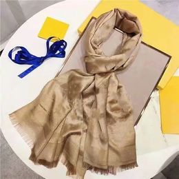 2022 scarf designer Silk Scarfs women fashion gold thead pattern print designers thin Shawls without box 180 -70cm