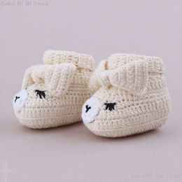 First Walkers 1 Pair 10cm Length Knitted Baby Shoes for Toddler Infant Knitting Crochet Booties Gift born 230726