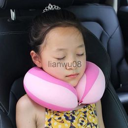 Pillows Child Pillow Infant Baby Travel Sleeping UShaped For Car Headrest Air Cushion Pink Blue Newborn Portable Neck Support Pillow x0726