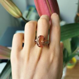 Cluster Rings Diaspore Zultanite Gemstone Adjustable Ring For Women Solid 925 Sterling Silver Created Color Change Wedding Gift Fine Jewelry