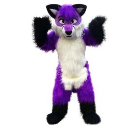 High Quality Super Custom Purple Husky Mascot Costume Furry Suits Party Anime Plush costume Play Costume