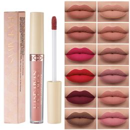 Lipstick 12 Colours Matte Velvet Liquid Fashion Easy To Colour Lip Gloss Waterproof Long Lasting Moisturising Cosmetics 230725