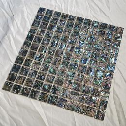 Mother of Pearl shell mosaic tile Natural Green Colour Abalone for wall ceiling column used border tile #MS100241f
