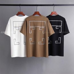 Men's T Shirts Hip-hop Luminous Oversized T-shirt Print Short Sleeve Tee Sport Breathable Unisex Street Clothing