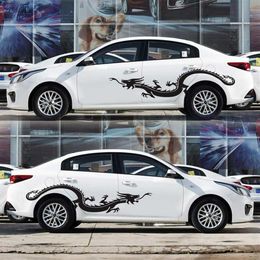 2PCS Dragon Car Body Vinyl Sticker Flame Large Graphics Decal DIY Decoration 150 33cm2796