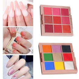 Nail Glitter Nail Powder Palette 9 Colours Nail Gradient Glitter Pigment Set Chrome Powder Holographic Aurora Powder 230726