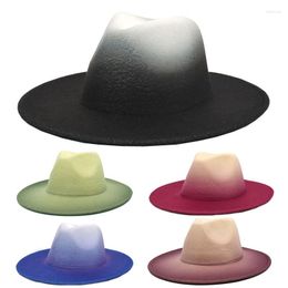 Berets Winter Autumn Imitation Woolen Women Men Ladies Fedoras Top Hat Jazz Caps European American Round Wool Fedora Bowler Hats