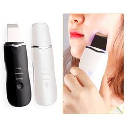 Face Massager Ultrasound Face Skin Scrubber High-Frequency Vibration Massager Face Lifting Blackhead Removal Skin Peeling Pores Cleaner 230725