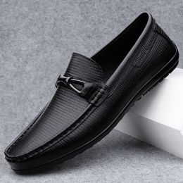 Dress Shoes Luxury genuine Leather Men Casual Italian Soft Loafers Moccasins Breathable Slip on Boat Zapatos Hombre 230726