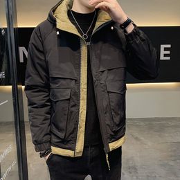 Mens Jackets Spring and autumn casual mens coat trend fashion alltop hooded cargo jacket 230726