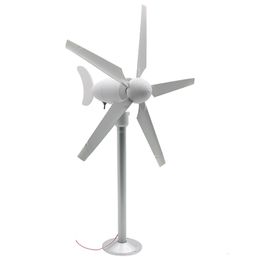 Decorative Objects The 5blade Micro Wind Model Threephase Permanent Magnet Brushless Outdoor Science and Eon Windmill DIY 230725