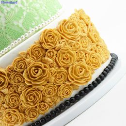 Candles 3D Roses Fondant Cake Silicone Mould Cake Decorating Tools Birthday Wedding Decoration DIY Chocolate Biscuit Mould 230726