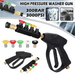 High Pressure Car Washer Gun Kit Trigger 3000PSI Portable Handheld Wash Water With 5 Nozzles Spray Tips 1 4 Quick Connector274D