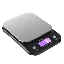 Household Scales 10/5/3Kg Kitchen Scale Stainless Steel Weighing Scale For Food Diet Postal Balance Measuring LCD Precision Electronic Scales x0726