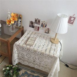 Table Cloth Tablecloth Ins Wind White Bed Frame Collocation Of Tea Cover Small Pure And Fresh_Jes449