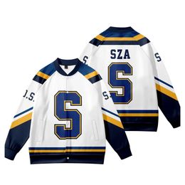 Mens Jackets SZA JERSEY SOS Merch Baseball Uniform Jacket Cosplay Long Sleeve Women Men Sweatshirt Fashion Clothes Personality Tops 230725