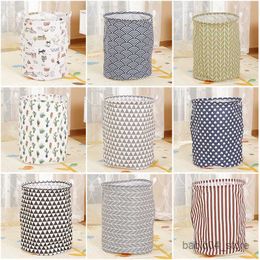 Storage Baskets Laundry Basket Foldable Round Laundry Hamper Large Capacity Waterproof Storage Organiser Laundry Bags for Dirty Clothes R230726