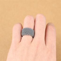 925 sterling silver 10mm Wide Weave ring men women Jewellery accessories whole2442