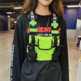 Bags New Chest Rig Bag Reflective Vest Hip Hop Streetwear Functional Harness Chest Bag Pack Front Waist Pouch Backpack Ww