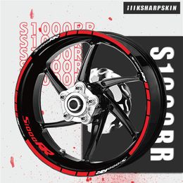 Customizable motorcycle inner ring protection stickers wheel decoration logos and decals night warning film for Honda S1000RR S100256b