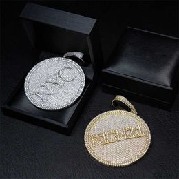 Hip Hop Custom Big Size Number Full Iced Out S925 Silver 10k 14k 18k Gold White Moissanite Diamond Cz Letter Pendant Necklace