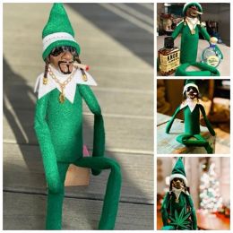 Snoop on A Stoop Christmas Elf Doll Spy Bent Home Decorati Year Gift Toy 220606