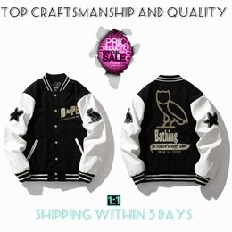 Men's Jackets Top Craftsmanship Shark mens Star Spots designers coat Varsity co-branding Stylist Cotton clothes Military style Camouflage jacket Baseball wear