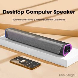 Portable Speakers Desktop Computer Speaker Sound Bar Stereo Dual Speaker Subwoofer Wired Bluetooth PC LED Player For Home Cool R230727