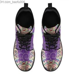 Boots Boots Handmade Shoes Peace Mandala Purple Vegan Shoes Womens Boots Handcrafted Shoes lace up tall Boots Fashion Shoes Women Boho Shoes L230711 Z230726