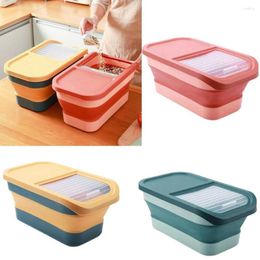 Storage Bottles Collapsible Food Container Airtight Moisture-proof Cereal Dispenser With Lid Insect-proof Durable Grain Boxes