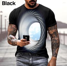 Men's T Shirts Personalized Funny T-shirt Fashion 3D Sky Print Casual Loose Cool Tops