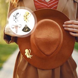 Brooches 4 Pcs Fastener Women Clothes Brooch Costume Hats Metal Uterus Pin Aesthetic Zinc Alloy Miss