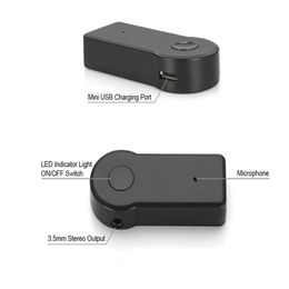 Car Bluetooth Kit AUX 3 5MM Audio Music Receiver Car Kit MP3 Bluetooth MIC Adaptor Dongle 3 0 A2DP Hands Retail Box EMS201u