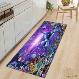 Carpets Underwater world Kitchen Mat Entrance Doormat 3D Pattern Bedroom Home Floor Decoration Living Room Carpet Bathroom Anti-slip Rug R230726