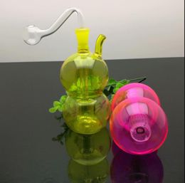 Glass Pipes Smoking blown hookah Manufacture Hand-blown bongs Colored gourd silent filtered glass water pipe