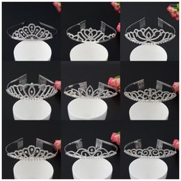 Hair Clips Princess Crown Accessories Bridal Tiara Ladies Headband Kids Girls Rhinestone Crystal Fashion Party Wedding Gifts