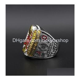 Cluster Rings Wholesale University Of Alabama Championship Ring Fans Commemorative Festival Gifts Drop Delivery Jewelry Dhbux