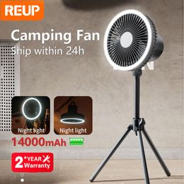 Other Home Garden REUP 14000mAh portable camping fan Ceiling USB outdoor Led light tripod Rechargeable multifunctional mini 230725