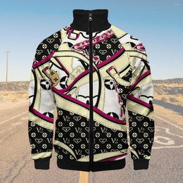 Jaquetas masculinas primavera e outono 2023 elementos de marca de moda impressos em 3D jaqueta masculina casual tendência street motocicleta esportes manga longa