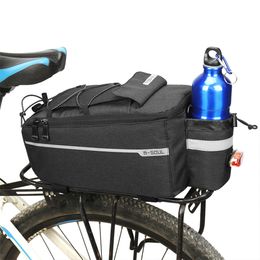 Panniers Bags Bicycle 13L Bag Bike Rear Basket Waterproof Pannier Trunk Bags Back Rack Rear Seat Bag Cycling Luggage Shoulder Handbag 230725