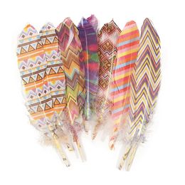 DIY印刷羽毛ガチョウの羽毛ウェディングパーティーイベント装飾祝祭装飾15-20cm