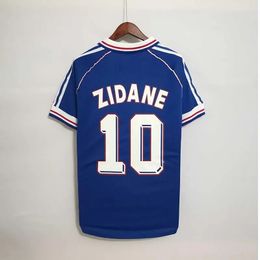 retro1998 FrEnCh soccer jerseys ZIDANE HENRY DESCHAMPS camiseta Francia futbol maillot kits men Maillots de football jersey