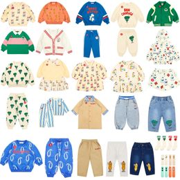 Clothing Sets Bebe Brand Spring Korean Kid Boys Sweatshirt Children Cotton Printed Casual Hoodies Pullover Pant Baby Clothes Girl Dress 230725