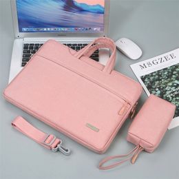 Laptop Bags Laptop Bag Sleeve Case 12 13.3 15.6 14 inch Shoulder Notebook bag For Air Pro M1 Dell handbag Briefcase 230725