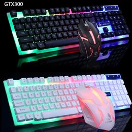 Wired USB Gamer Keyboards 104 Keys Gaming Keyboard and Mouse Backlit Keyboard for PC Desktop Laptop Gamer Keyboard229b