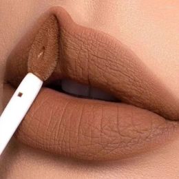Lip Gloss Long Lasting Velvet Matte Nude Brown Waterproof Liquid Lipstick Lips Makeup Women Beauty Red Non-stick Cup