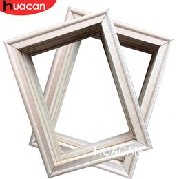 Sculptures Huacan Diy Photo Frame Oil Painting by Number Accessories Inner Frame Wood Frame for Oil Painting