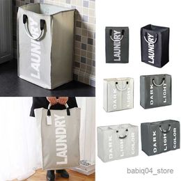 Storage Baskets Basket Collapsible Clothes New Home Organiser Laundry Basket Hamper Grid Basket Three Dirty Waterproof Large Laundry Storage R230726