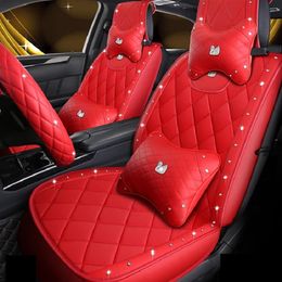 Car Accessory Seat Cover For Sedan SUV Durable High Quality Leather Universal Five Seats Set Cushion Including Front and Rear Cove268Z